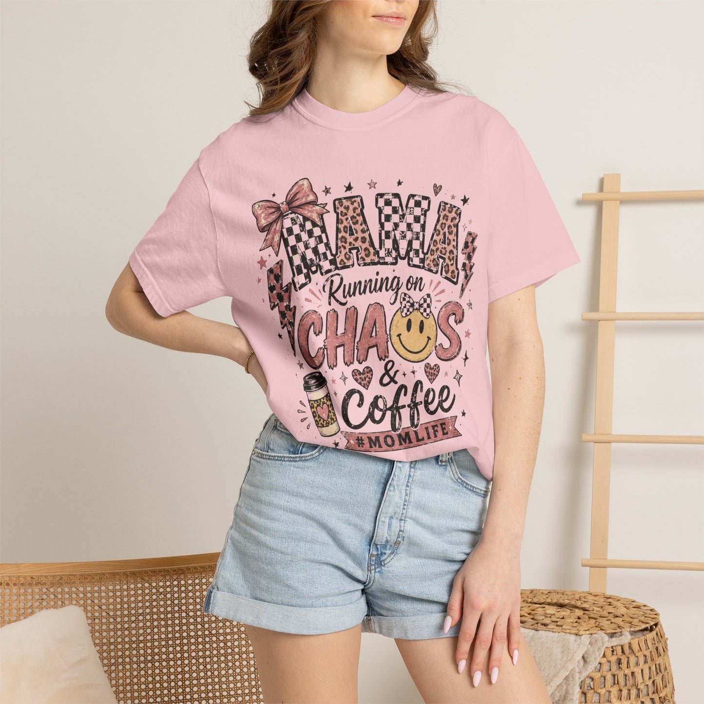 Mama, Running On Chaos And Coffee T-shirt