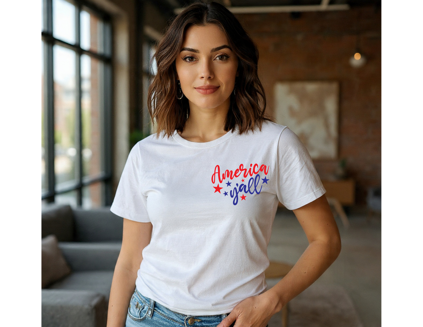 Front and back design for 4th Of July