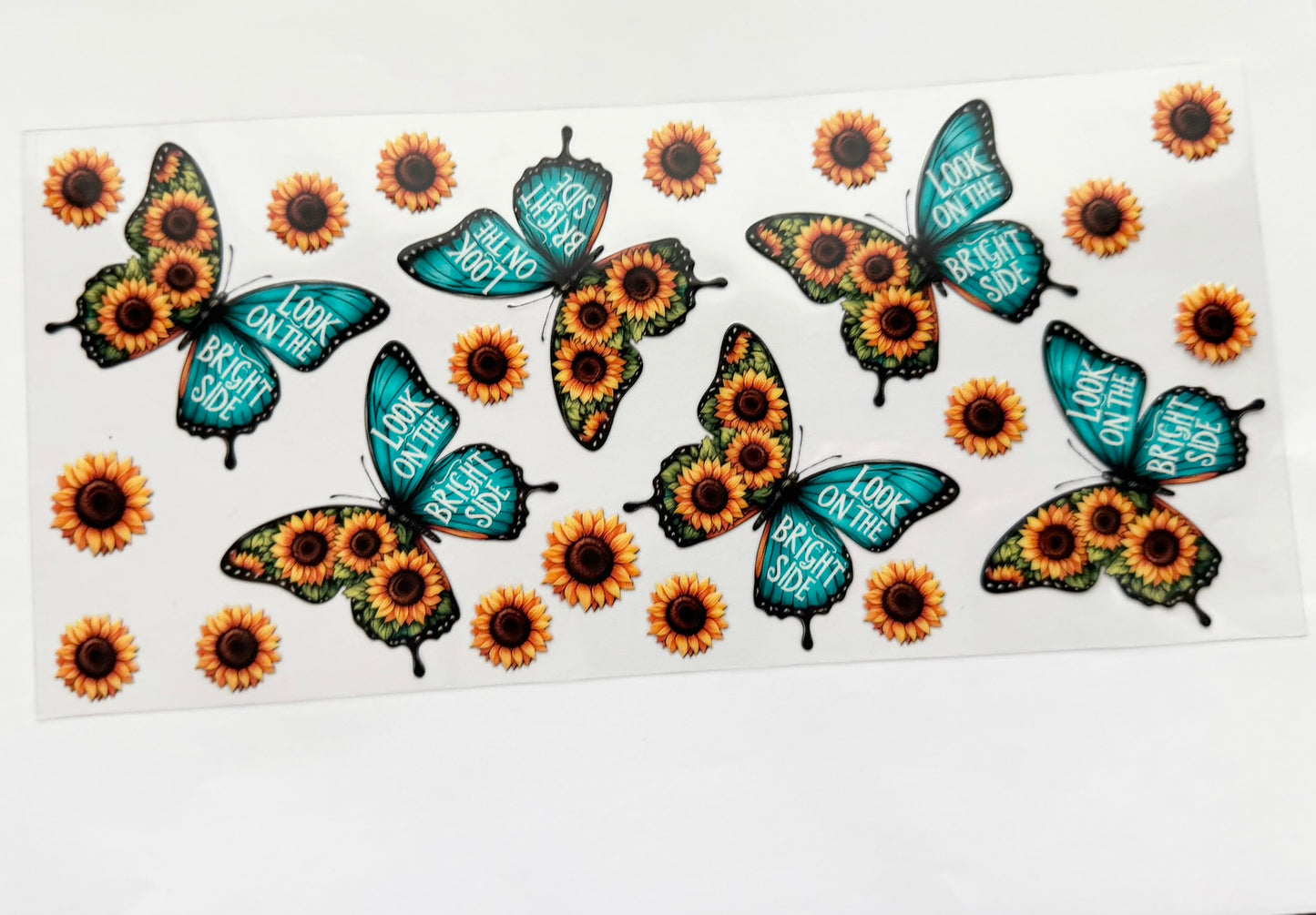 Butterflies and sunflowers