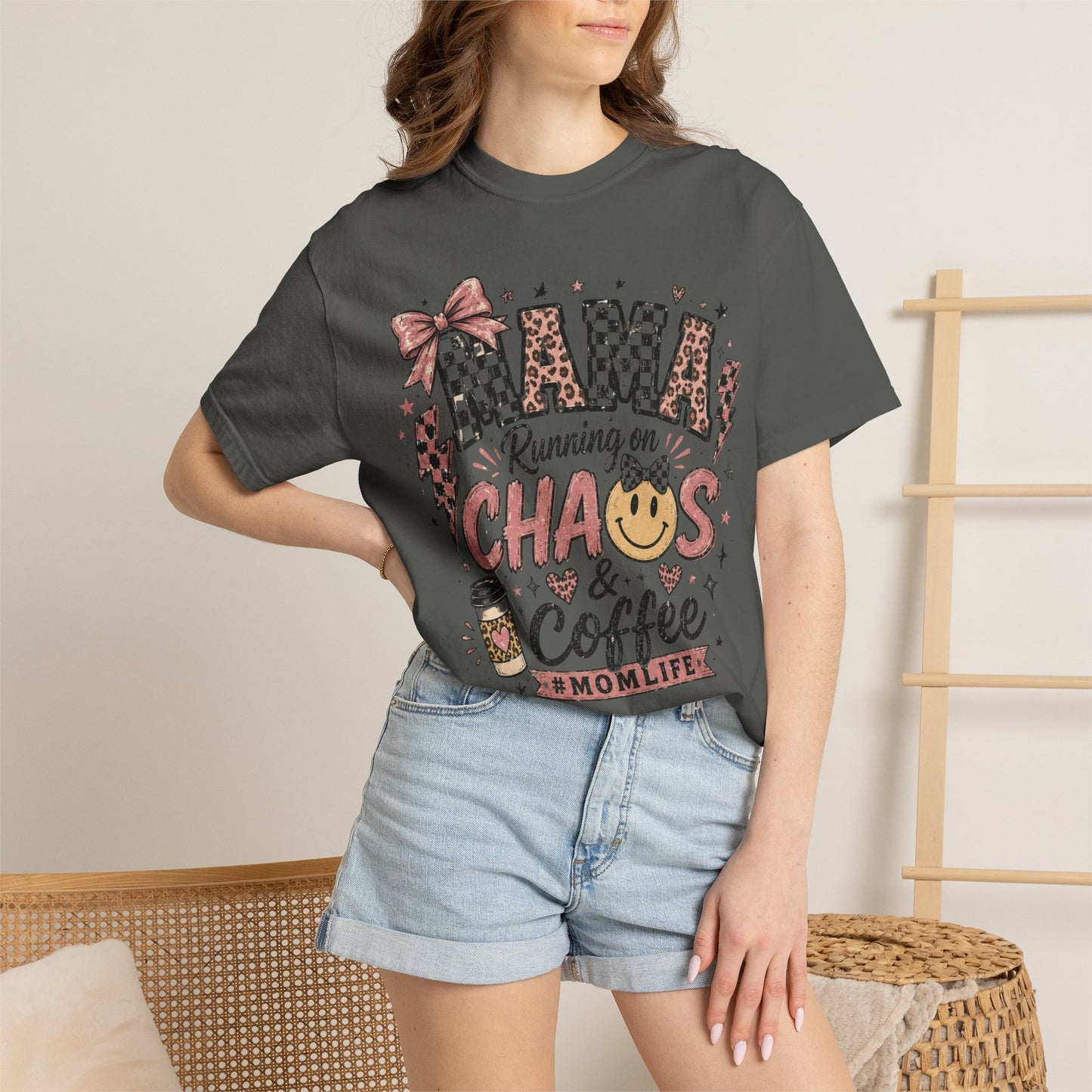 Mama, Running On Chaos And Coffee T-shirt