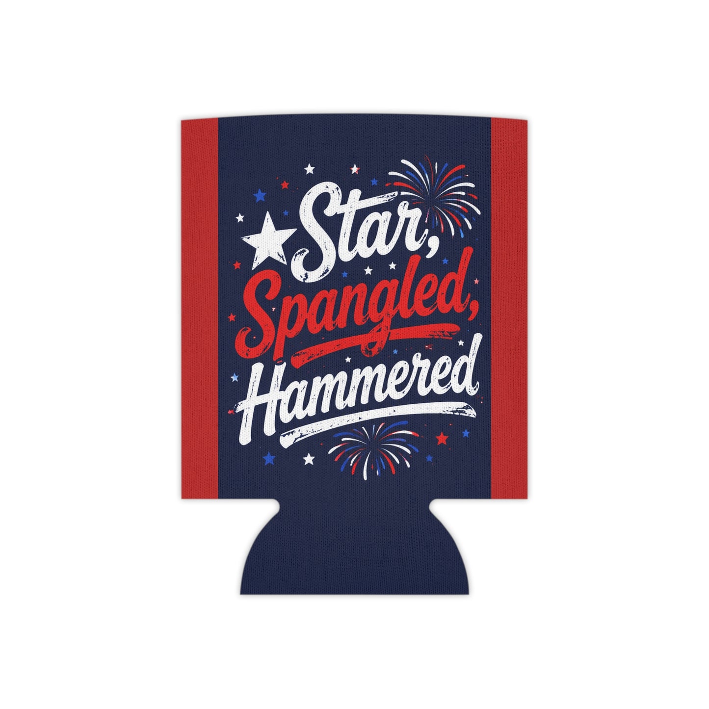 Star, Spangled, Hammered Can Koozie