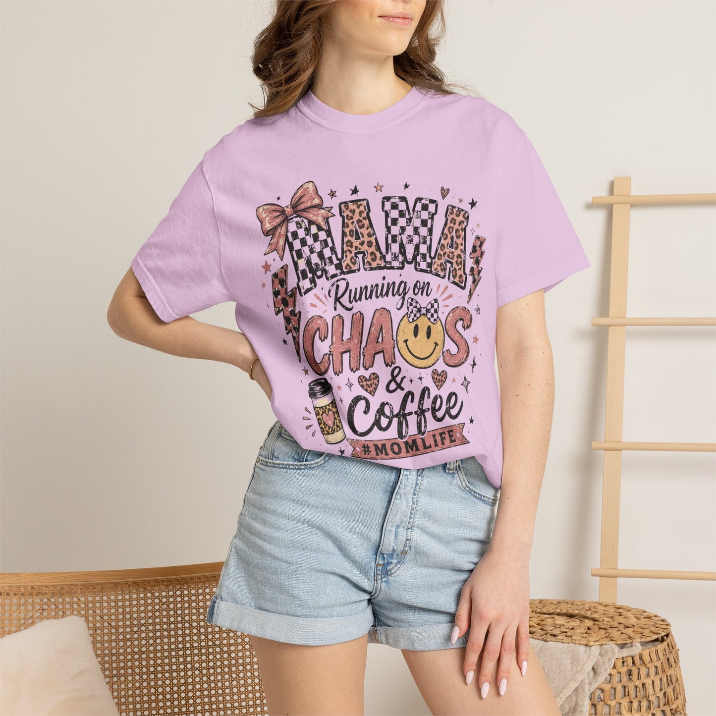 Mama, Running On Chaos And Coffee T-shirt