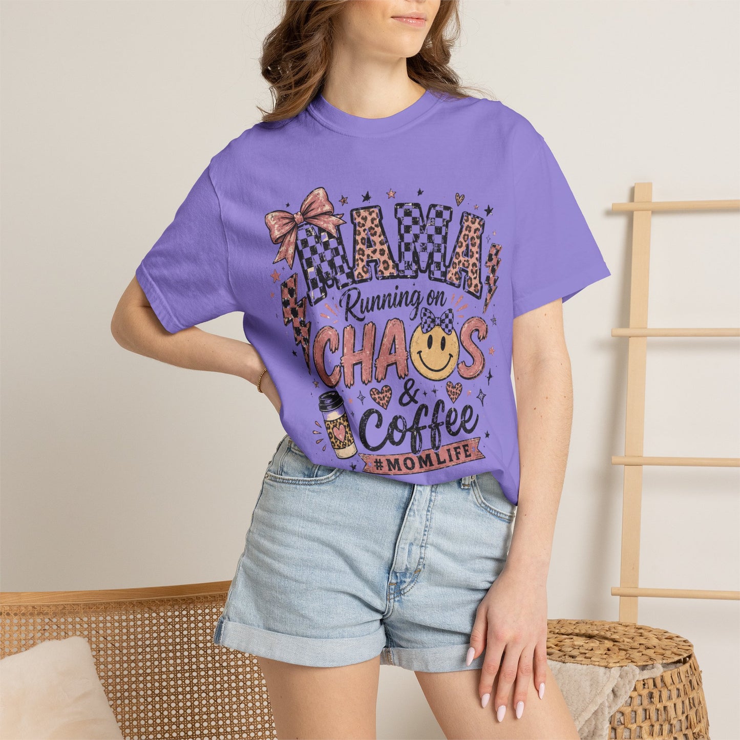 Mama, Running On Chaos And Coffee T-shirt