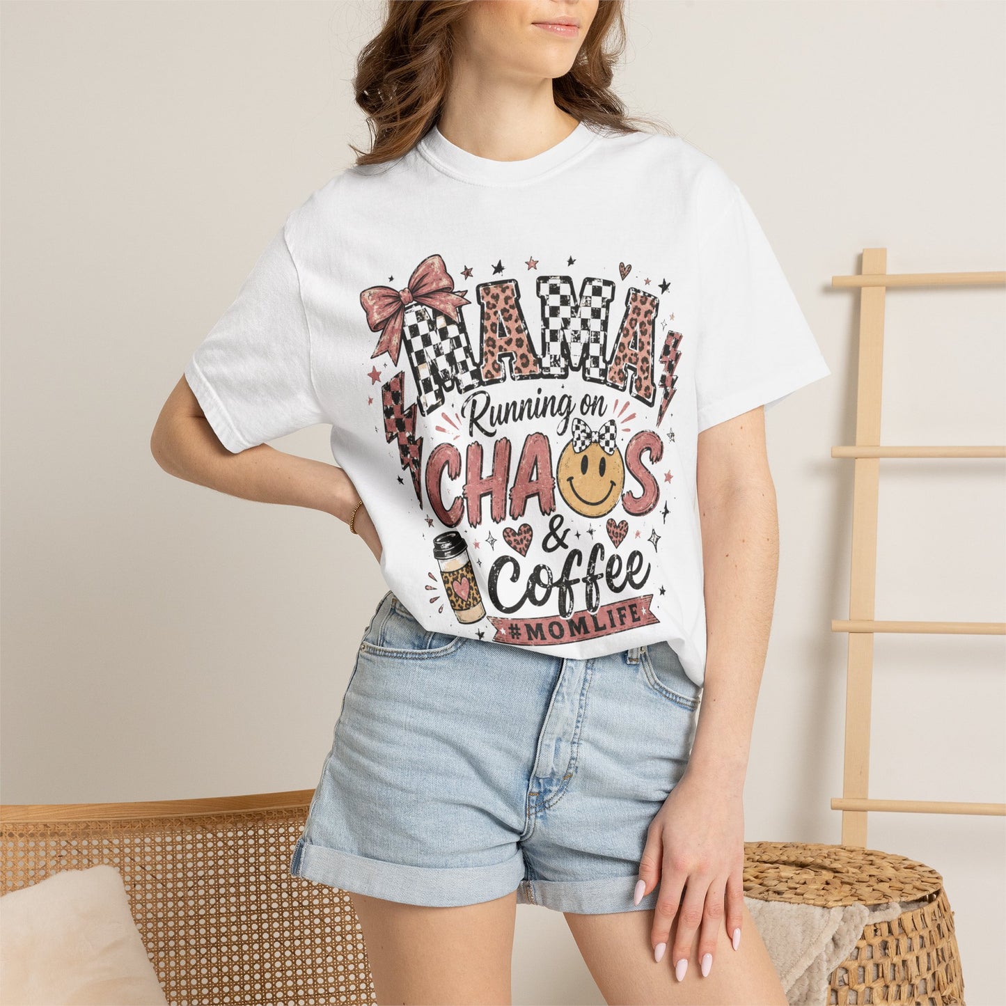 Mama, Running On Chaos And Coffee T-shirt
