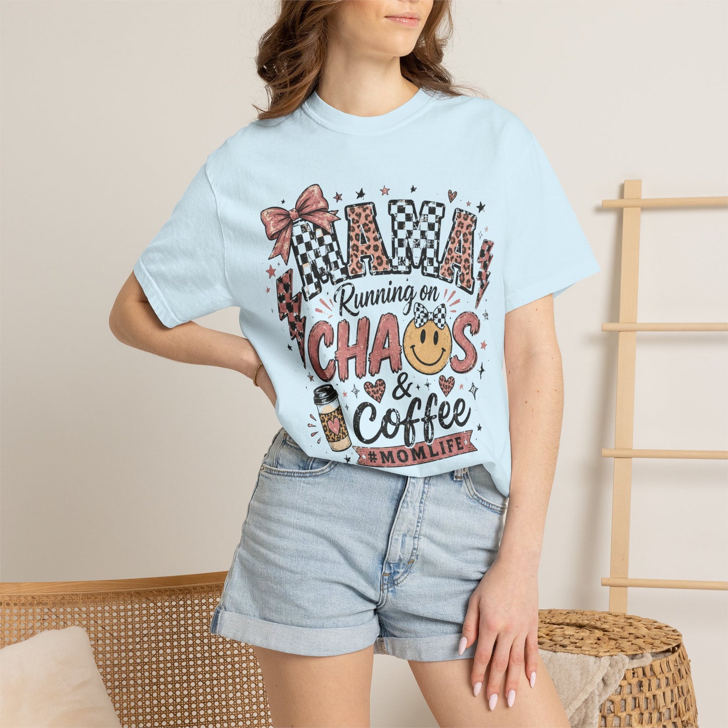 Mama, Running On Chaos And Coffee T-shirt