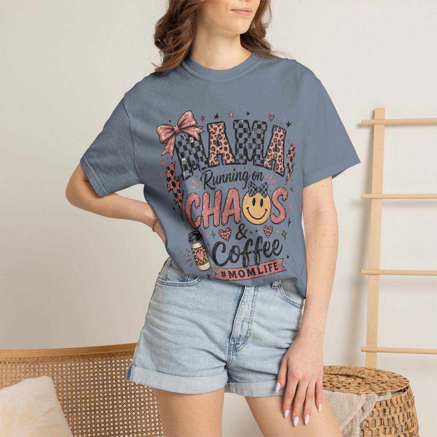 Mama, Running On Chaos And Coffee T-shirt