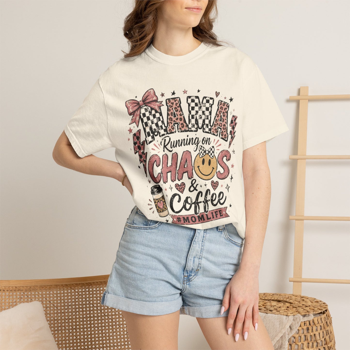 Mama, Running On Chaos And Coffee T-shirt