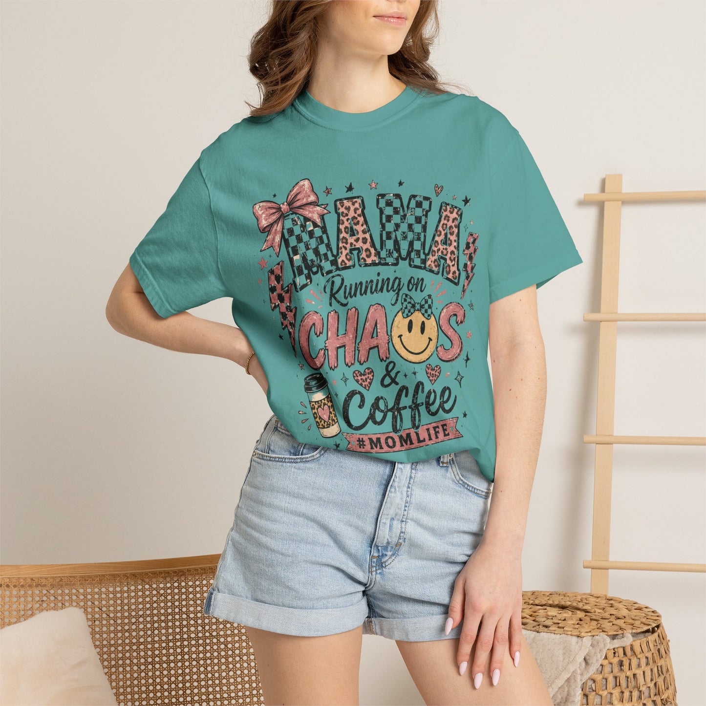 Mama, Running On Chaos And Coffee T-shirt